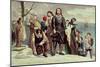 The Landing of the Pilgrims at Plymouth, Massachusetts, December 22nd 1620 by Currier & Ives-null-Mounted Giclee Print