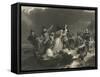 The Landing of the Pilgrims-null-Framed Stretched Canvas