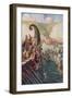 The Landing of the Romans in Britain, 54 Bc-Joseph Ratcliffe Skelton-Framed Giclee Print