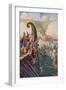 The Landing of the Romans in Britain, 54 Bc-Joseph Ratcliffe Skelton-Framed Giclee Print