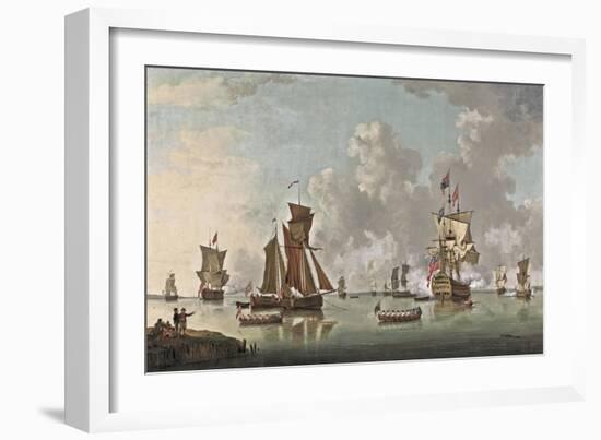 The Landing of the Sailor Prince at Spithead, 1765-Francis Swaine-Framed Giclee Print