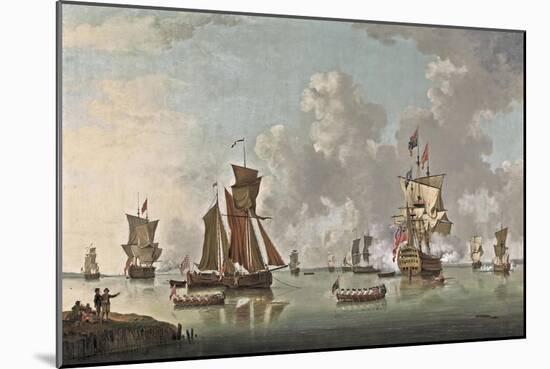 The Landing of the Sailor Prince at Spithead, 1765-Francis Swaine-Mounted Giclee Print