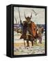 The Landing of the Vikings-Arthur C. Michael-Framed Stretched Canvas