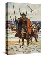 The Landing of the Vikings-Arthur C. Michael-Stretched Canvas