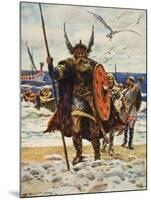 The Landing of the Vikings-Arthur C. Michael-Mounted Giclee Print