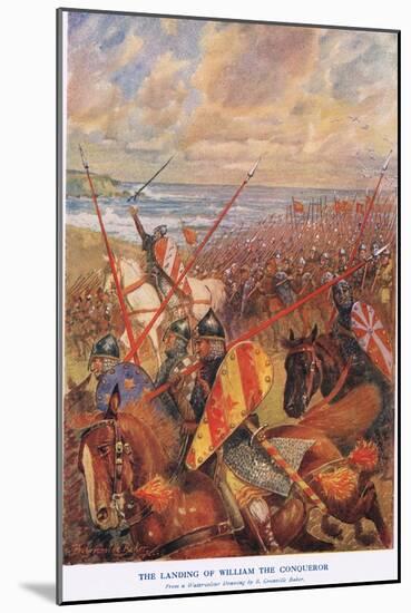 The Landing of William the Conqueror-Bernard Granville-Baker-Mounted Giclee Print