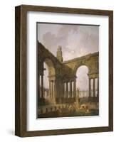 The Landing Place, 1787-88-Hubert Robert-Framed Giclee Print