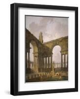 The Landing Place, 1787-88-Hubert Robert-Framed Giclee Print