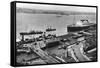 The Landing Stage at Liverpool Docks, Merseyside, Early 20th Century-null-Framed Stretched Canvas