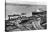 The Landing Stage at Liverpool Docks, Merseyside, Early 20th Century-null-Stretched Canvas