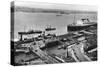 The Landing Stage at Liverpool Docks, Merseyside, Early 20th Century-null-Stretched Canvas