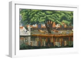 The Landing Stage, Stratford-Upon-Avon, 1928 (Oil on Canvas)-Charles Ginner-Framed Giclee Print