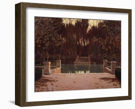 The Landing Stage-Santiago Rusiñol-Framed Giclee Print