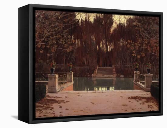 The Landing Stage-Santiago Rusiñol-Framed Stretched Canvas