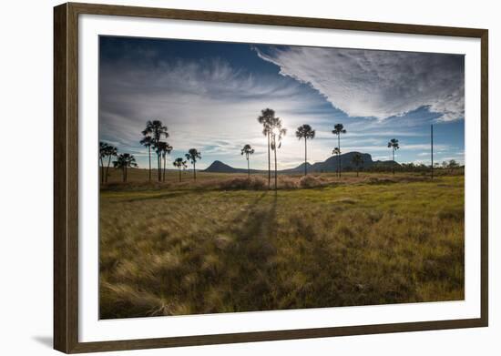 The Landscape of Chapada Dos Veadeiros National Park and the Jardim De Maitreya at Sunset-Alex Saberi-Framed Photographic Print