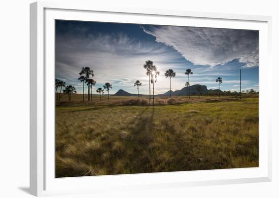 The Landscape of Chapada Dos Veadeiros National Park and the Jardim De Maitreya at Sunset-Alex Saberi-Framed Photographic Print