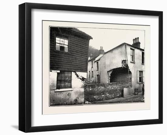 The Landslip at Sandgate: in Chapel Street, UK, 1893. Georg Meisenbach, 1841 - 1912, Photographer-null-Framed Giclee Print