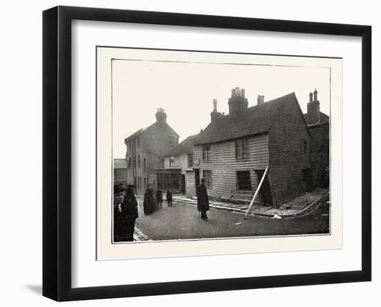 The Landslip at Sandgate: in Chapel Street, UK, 1893-null-Framed Giclee Print