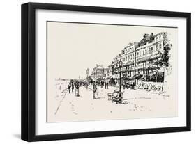 The Landslip at Sandgate: Moving Out from Wellington Terrace, UK, 1893-null-Framed Giclee Print