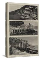 The Landslip in Italy, View of Amalfi, the Scene of the Disaster-null-Stretched Canvas