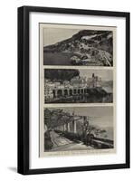 The Landslip in Italy, View of Amalfi, the Scene of the Disaster-null-Framed Giclee Print