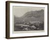 The Landslip in Switzerland, the Village of Airolo, with the Sasso Rosso in the Background-null-Framed Giclee Print