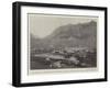 The Landslip in Switzerland, the Village of Airolo, with the Sasso Rosso in the Background-null-Framed Giclee Print