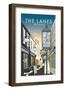 The Lanes, Brighton - Dave Thompson Contemporary Travel Print-Dave Thompson-Framed Giclee Print