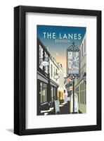 The Lanes, Brighton - Dave Thompson Contemporary Travel Print-Dave Thompson-Framed Giclee Print