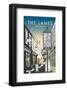 The Lanes, Brighton - Dave Thompson Contemporary Travel Print-Dave Thompson-Framed Giclee Print