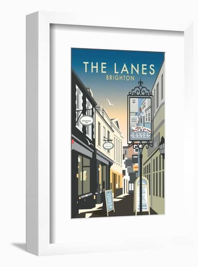 The Lanes, Brighton - Dave Thompson Contemporary Travel Print-Dave Thompson-Framed Giclee Print