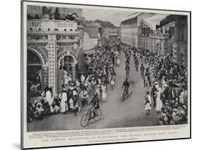 The Langer Procession in Hyderabad, the Nizam's Bicycle Boys' Corps-null-Mounted Giclee Print