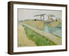 The Langlois Bridge, March 1888-Vincent van Gogh-Framed Giclee Print