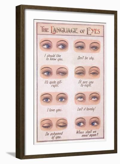 The Language of Eyes-null-Framed Art Print