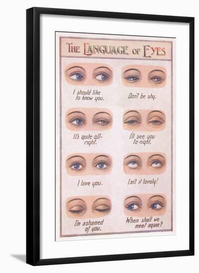 The Language of Eyes-null-Framed Art Print