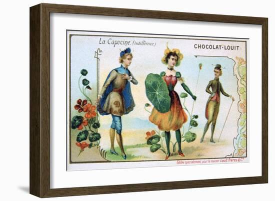 The Language of Flowers, Nasturtium, Indifference, C1900-null-Framed Giclee Print