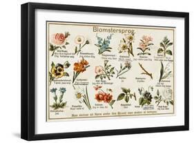 The Language of Love in Flowers, Norwegian Style-null-Framed Art Print