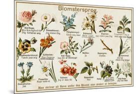 The Language of Love in Flowers, Norwegian Style-null-Mounted Art Print