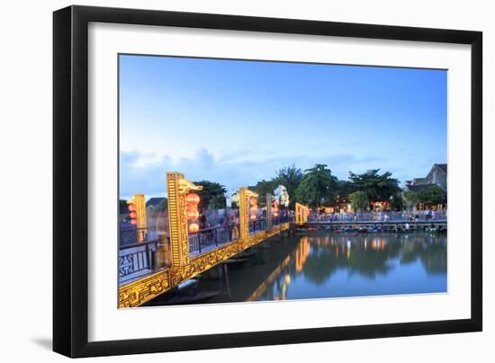 The Lantern Bridge over the Thu Bon River in the historic centre, Hoi An, UNESCO World Heritage Sit-Alex Robinson-Framed Photographic Print