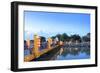 The Lantern Bridge over the Thu Bon River in the historic centre, Hoi An, UNESCO World Heritage Sit-Alex Robinson-Framed Photographic Print