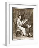 The Lantern-Painter, Illustration from 'The Illustrated London News', 1861 (Litho)-Theodore Delamarre-Framed Giclee Print