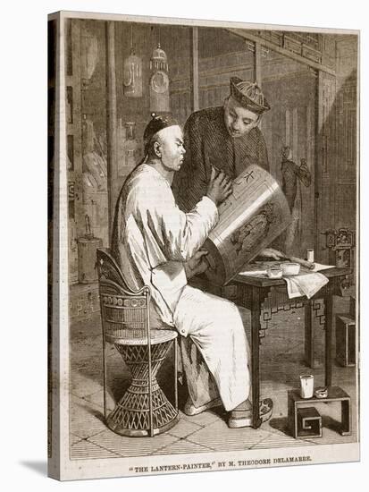 The Lantern-Painter, Illustration from 'The Illustrated London News', 1861 (Litho)-Theodore Delamarre-Stretched Canvas