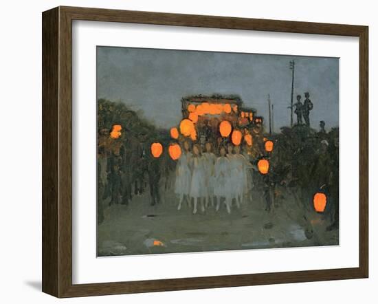 The Lantern Parade c.1918-Thomas Cooper Gotch-Framed Giclee Print