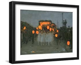 The Lantern Parade c.1918-Thomas Cooper Gotch-Framed Giclee Print