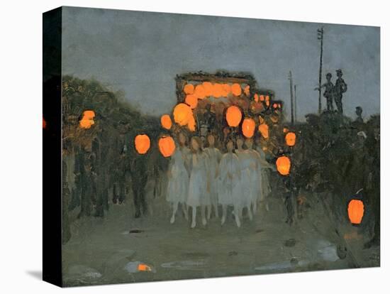 The Lantern Parade c.1918-Thomas Cooper Gotch-Stretched Canvas