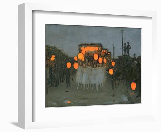 The Lantern Parade c.1918-Thomas Cooper Gotch-Framed Premium Giclee Print