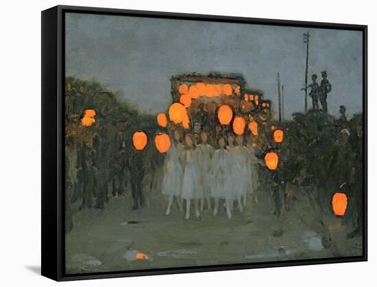 The Lantern Parade c.1918-Thomas Cooper Gotch-Framed Stretched Canvas