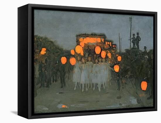 The Lantern Parade c.1918-Thomas Cooper Gotch-Framed Stretched Canvas