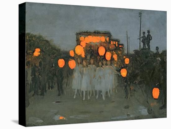 The Lantern Parade c.1918-Thomas Cooper Gotch-Stretched Canvas