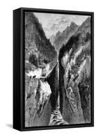 The Lantzan-Kiang-Hogg's Gorge, C1890-null-Framed Stretched Canvas